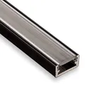 Produktbild: 5 Stück SO-TECH® LED Profil-11 Schwarz Aufbauprofil 2000 x 14 x 7 mm mit klarer Abdeckung