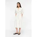 Produktbild: comma Midikleid Kleid Denim-Kleid mit Gürtel und Eingrifftaschen weiß 46 EU