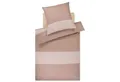 Produktbild: JOOP! Bettwäsche Split 4118 08 Rosa-Creme, Mako-Satin, 3 teilig, Gestreift, Logo