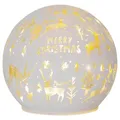 Produktbild: Kugelleuchte Merry X-MAS Glas mit Dekor 8 LEDs warmweiß Ø 12cm