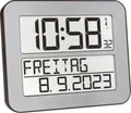 Produktbild: TFA Funkuhr Time Line MAX, silber/schwarz 824825