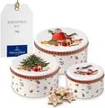 Produktbild: Villeroy & Boch – Winter Collage Keksdosen-Set 3 teilig Bunt, Gebäckdosen, Vorratsdosen, Plätzchendosen, Blechdosen, Keksdosen 3er Set, Weihnachtsdosen, Metall