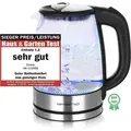 Produktbild: Emerio WK-119988 Glas-Wasserkocher 1,7 Liter - Schwarz/Silber