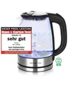 Produktbild: Glas-Wasserkocher 1,7 Liter Emerio WK-119988 schnurlos 2200 Watt Edelstahl