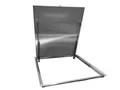 Produktbild: Schachtabdeckung EDELSTAHL 500x500x25 Gullideckel Revisionsklappe + 2 Stoßdämpfer