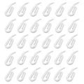 Produktbild: Vorhanghaken aus Kunststoff | 100-Pack | 28 x 12 mm Weiße Clip-Halter für Dus...
