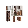 Produktbild: Vicco Badmöbelset Ilias Old Style modern Badezimmerschrank Badschrank Badezimmermöbel Waschtischunterschrank Waschbeckenunterschrank Spiegelschrank Midischrank Hochschrank Schranktür Schrankschublade