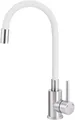 Produktbild: Deante Spültischarmatur Luno Mischbatterie mit schwenkbarem und biegsamem Auslauf, Chrom/Edelstahl