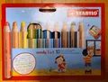Produktbild: STABILO woody 3 in 1 Buntstifte Wasserfarbe  Wachsmalkreide  10er Pack  Spitzer