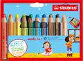 Produktbild: STABILO woody 3 in 1 Buntstift Wasserfarbe Wachsmalkreide 10er Pack mit Spitzer
