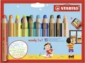 Produktbild: Buntstift, Wasserfarbe & Wachsmalkreide - STABILO woody 3 in 1 - 10er Pack mi...