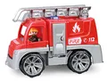 Produktbild: Lena 04457 - TRUXX Feuerwehr Einsatzfahrzeug mit Spielfigur als Feuerwehrmann, Feuerwehrauto mit Rettungsleiter, Feuerwehrtransporter mit Türen zum Öffnen, Spielfahrzeug für Kinder ab 24m+