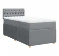Produktbild: vidaXL Bett Boxspringbett mit Matratze Hellgrau 80x200 cm Stoff