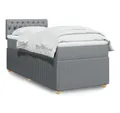 Produktbild: vidaXL Boxspringbett, Boxspringbett mit Matratze Hellgrau 80x200 cm Stoff
