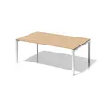 Produktbild: BISLEY Konferenztisch Cito ahorn, verkehrsweiß rechteckig, 4-Fuß-Gestell weiß, 200,0 x 120,0 x 65,0 - 85,0 cm