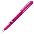 Produktbild: Lamy safari pink Füller - Füllhalter mit ergonomischem Griff & polierter Stahlfeder in Strichbreite F – robuster ASA-Kunststoff - inkl. Tintenpatrone T 10 blau - Rechtshänder