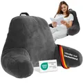 Produktbild: ELONEO Rückenkissen, Lesekissen für Bett und Sofa mit Armlehnen – Ideal als Rückenstütze für mehr Halt und Komfort von Rücken, Kopf und Nacken