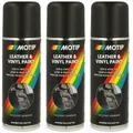 Produktbild: MOTIP Lederfarbe Vinylfarbe schwarz 3x 200ml Lederreiniger Pflege für Autositze
