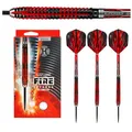 Produktbild: Harrows Fire Inferno 90% Tungsten Darts | Darts-Set mit Stahlspitze| 21g, 22g, 23g, 24g, 25g & 26g | Enthält Supergrip Ignite Shafts und 100 Micron Fire Flights- 24grmm