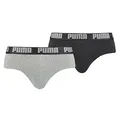 Produktbild: PUMA Herren Mens Everyday Briefs Unterwäsche, Dark Grey Melange / Black, S EU