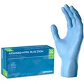 Produktbild: Arnomed Einmalhandschuhe Nitril Blue, blau, 200 Stück, Nitril, chemikalienbeständig, lebensmittelecht, Größe M