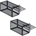 Produktbild: Relaxdays Lebendfalle für Mäuse und Ratten 2er Set Eisen Schwarz Wiederverwendbar 12 cm x 24 cm x 11,5 cm 300 g