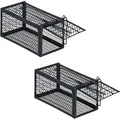 Produktbild: Relaxdays Lebendfalle Mäuse & Ratten, 2er Set, tierfreundliche Nagetierfalle, HBT 12 x 24 x 11,5 cm, Mäusefalle, schwarz