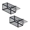 Produktbild: Relaxdays Lebendfalle Mäuse & Ratten, 2er Set, tierfreundliche Nagetierfalle, HBT 12 x 24 x 11,5 cm, Mäusefalle, schwarz