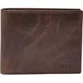 Produktbild: FOSSIL Geldbörse Derrick Bifold With Flip ID Dark Brown braun - Braun