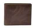 Produktbild: FOSSIL Derrick Bifold With Flip ID Geldbörse Dark Brown dunkelbraun Neu
