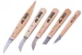 Produktbild: Stubai Drechselbank STUBAI Kerbschnitz Messer Satz 512005 5-tlg Schnitzsatz Beitel S…