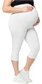Produktbild: Merry Style Große Größen Damen 3/4 Umstandsleggings aus Viskose MS10-461 (Weiß, 3XL)