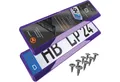 Produktbild: L & P Car Design Kennzeichenhalter für Auto in Violett-/Lila-Chrom Kennzeichenhalterung, (2 Stück)