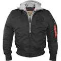 Produktbild: Alpha Industries MA-1 D-Tec Bomberjacke schwarz/grau, Größe S