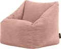 Produktbild: icon Sitzsack Bean Bag Flauschig Für Kinder Natalia, Rosa, Cord Kindersitzsack, Groß, Sitzsack Sessel Kinder mit Füllung - Hergestellt in Deutschland