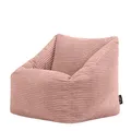 Produktbild: Icon Natalia Sitzsack Kinder, Rosa, Flauschiger Cord Stoff, Sitzsack Cord mit Füllung, Bequemer Kinder Sessel, Kuschelsessel, Lese Sessel, Schlafzimmer, Kinderzimmer, Spielzimmer