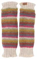 Produktbild: GURU SHOP Wollstulpen aus Nepal, Beinstulpen mit Muster - Creme/bunt, Herren/Damen