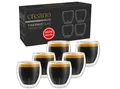 Produktbild: Creano Teeglas Espressoglas 6er-Set “hoch” 100ml, Borosilikatglas, 6 Gläser