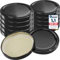 Produktbild: WELLGRO 100x Einmachdeckel TO 82 schwarz - Ersatzdeckel für Einmachgläser, Schraubdeckel, Twist-Off-Deckel aus Metall