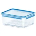 Produktbild: EMSA Clip & Close Frischhaltedose mit Abtropfgitter, 3,7 Liter 512888 , Farbe: blau/transparent
