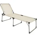 Produktbild: Garden Pleasure XXL-Sonnenliege Abaco 45 cm x 70 cm x 214 cm Silber-Beige