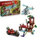 Produktbild: LEGO NINJAGO Showdown am Baumhaus mit dem Ninja-Bike - Action Spielzeug mit Motorrad, Hubschrauber, 6 Minifiguren und Schwertern - Geschenk für Ju... - Bronze
