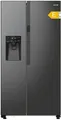 Produktbild: Side-by-Side Kühlschrank NoFrost 566L Schwarz Eis Wasserspender 178cm