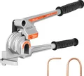 Produktbild: VEVOR Rohrbiegegerät, 6,35/9,525/12,7 mm Außendurchmesser, 3-in-1-Rohrbieger mit manueller Wasserwaage, 180°-Biegewerkzeug für Kupfer-Aluminium-Rohre für Autoreparaturen, HVAC-Klimaanlagen
