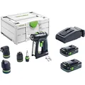 Produktbild: Festool Akku-Bohrschrauber C 18 HPC 4,0 I-Set (mit Akkupacks, Schnellladegerät, Werkzeugfutter, Magnet-Bithalter, Schnellspannbohrfutter, Winkelvorsatz, Exzentervorsatz, Bit,Gürtelclip), im Systainer