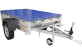 Produktbild: UNITRAILER Garden Trailer 200 Kipp mit Stützrad und Blauer Plane, Kippbare Deichsel, Einachsig