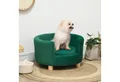 Produktbild: PawHut Tierbett Hundebett mit Holzbein, Polyester, Grün 65 x 64 x 37 cm
