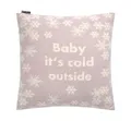 Produktbild: David Fussenegger Kissenhülle Baby its cold 50x50cm Kissenbezug X-Mas aus Recycling-Baumwolle nachhaltig produziert ÖkoTex100 GRS Made in Austria Farbe Hellviola