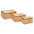 Produktbild: Aufbewahrungsbox 3er Set braun Ordnung Box Dekobox Kiste Dekoration modern