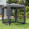 Produktbild: vidaXL Partyzelt mit 4 Mesh-Seitenwänden Anthrazit 2x2 m HDPE